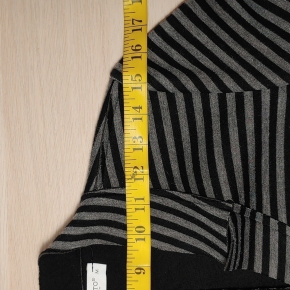 RINASCIMENTO Black and gray stripe one button blazer jacket - Picture 6 of 13